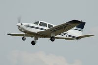 G-MSFT @ EGFH - Visiting Cherokee Warrior II operated by Western Air (Thruxton). - by Roger Winser