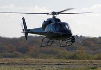 G-IDEB @ EGFH - Visiting Ecureuil II operated by MW Helicopters Ltd. - by Roger Winser