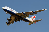 G-CIVK @ EGLL - Boing 747-436 [25818] (British Airways) Home~G 25/09/2009. Wears One World titles. - by Ray Barber