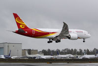 B-2728 @ KPAE - First Hainan Airlines 787-8 Dreamliner seen in landing flare after a pre-delivery test flight. - by Joe G. Walker