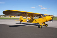 G-FUZZ @ EGBR - Piper L-18C Super Cub (PA-18-95). Hibernation Fly-In, The Real Aeroplane Club, Breighton Airfield, October 2012. - by Malcolm Clarke