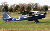 G-AIGF @ EGBT - Originally owned to, Auster Aircraft Ltd in November 1946 and currently in private hands since November 1972.