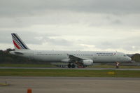 F-GTAH @ EGCC - F-GTAH AirFrance  Airbus A321-211 lands at Manchester Airport. - by David Burrell