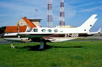 5T-BOB @ EBOS - Cessna 421B Golden Eagle [421B-0039] Ostend~OO  01/09/1996. Now displayed in a garden in Maldegem,Oost-Vlaanderen Belgium .Private collection. - by Ray Barber
