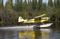 N8998Y - Taking off from the Chena River in Fairbanks, Alaska. - by Murray Lundberg
