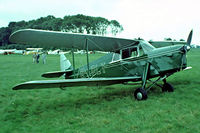 G-ADLY @ EGTH - De Havilland DH.87B Hornet Moth [8020] Old Warden~G 11/07/1982. Image taken from a slide. - by Ray Barber