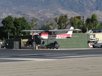 N714HH @ SZP - 1977 Cessna 150M, Continental O-200 100 Hp, landing Rwy 22 - by Doug Robertson