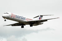 SE-RDR @ ESSA - Flynordic MD-82 on apprach to Stockholm Arlanda. - by Henk van Capelle