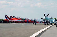 PS915 @ EGKB - BBMF Spitfire PS915 being pushed out prior to its display during the Biggin Hill International Air Fair, 2nd of June 2007. The RAF Red Arrows are seen in the background. - by Sean Mulcahy
