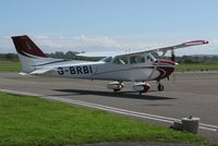 G-BRBI @ EGFH - Visiting Cessna Skyhawk. - by Roger Winser