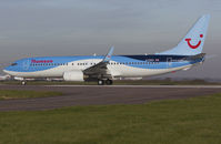 G-FDZA @ EGSH - Departing after spray into Tomson's Dreamliner livery.