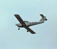 G-BLWP @ EGFH - Cambrian Flying Club Tomahawk, climbing out from runway 22.