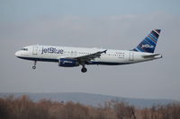 N585JB @ KBDL - JetBlue A320 flight 938 on short final for runway 24. - by Mark K.