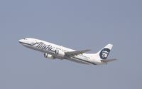 N756AS @ KLAX - Boeing 737-400 - by Mark Pasqualino