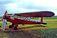 G-KIRK @ EGBG - Piper J-3C-65 Cub [10536] Leicester~G 08/07/1979. Image taken from a slide. - by Ray Barber