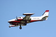 N467DB @ KSRQ - Cessna 340 (N467DB) arrives a Sarasota-Bradenton International Airport following a flight from Witham Field - by jwdonten