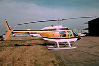 G-BAKX @ EGKB - Bell 206B Jet Ranger II [906] Biggin Hill~G 17/05/1975. Image taken from a slide.