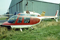 F-BVPV @ EBGB - Agust-Bell AB.206A Jet Ranger [8077] Grimbergen~OO 13/08/1977. Image taken from a slide.
