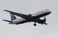 N636JB @ KSRQ - JetBlue Flight 341 (N636JB) on approach to Sarasota-Bradenton International Airport following a flight from John F Kennedy International Airport - by jwdonten