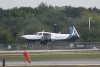 N267CT @ KSRQ - Mooney M-20 (N267CT) arrives at Sarasota-Bradenton International Airport following a flight from Allendale Airport - by Jim Donten