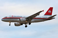 EI-DEZ @ EGKK - Meridiana's 2000 Airbus A319-112, c/n: 1283 landing at Gatwick