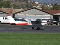 N5443L @ SZP - 1980 Cessna 152, Lycoming O-235 115 Hp, landing roll Rwy 04 - by Doug Robertson