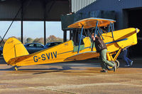 G-SVIV @ EGKH - 1948 Sn De Constructions Aeronautiques Du Nord STAMPE SV4C(G), c/n: 475 at Headcorn - by Terry Fletcher