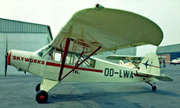 OO-LWA @ EBAW - Piper PA-18-135 Super Cub [18-4017] Antwerp~OO 14/08/1977. Image taken from a slide. - by Ray Barber