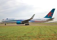G-OOBK @ EGHH - Thomson 767 arrives from Manchester for final Barbados trip. - by John Coates
