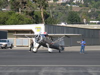 N273MD @ SZP - 2008 DICKENSON HOWARD DGA-21 'Mr. DICKENSON', P&W R-1340-57 Wasp 600 Hp radial, taxi with videocam coverage - by Doug Robertson