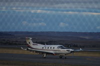 N854AL - Pilatus Med flight departing BIL - by Daniel Ihde