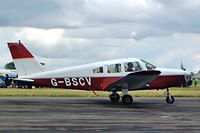 G-BSCV @ EGBP - Piper PA-28-161 Warrior II [28-7816135] Kemble~G 11/07/2004 - by Ray Barber