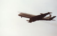 XV254 @ EGQS - Nimrod MR.2 of the Kinloss Maritime Wing on a practice approach to RAF Lossiemouth in the Summer of 1992. - by Peter Nicholson