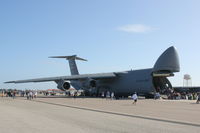 86-0014 @ KMCF - C-5 Galaxy (86-0014) of the 439th Airlift Wing at Westover Air Reserve Base on display at MacDill Air Fest - by Jim Donten