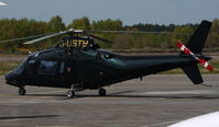 G-USTH @ EGLK - Agusta A109 executive helicopter visiting Blackbushe on 26th April 2010. - by Michael J Duffield