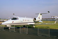 N1055C @ EGLF - Gates Learjet Corp 55C at the Farnborough Air Show in 1988. - by Malcolm Clarke