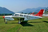 HB-OQH @ LSZA - Piper PA-28R-200 Cherokee Arrow II [28R-7435230] Lugano~HB 21/07/2004. This was written off on approach to Florence-Peterola Italy and currently stored derelict on the airfield.