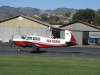 N4786H @ SZP - 1979 Mooney M20J 201, Lycoming IO-360 A&C 200 Hp, landing roll Rwy 22 - by Doug Robertson