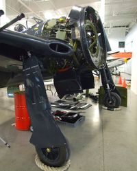 N800H @ KPAE - Grumman F8F-2 Bearcat (minus engine) at the Historic Flight Foundation, Everett WA