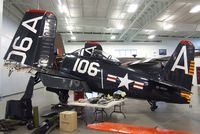 N800H @ KPAE - Grumman F8F-2 Bearcat (minus engine) at the Historic Flight Foundation, Everett WA