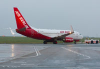 D-AGEU @ EGSH - being towed to Air Livery before sun rise.