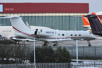 N851CB @ EGGW - 2008 Gulfstream Aerospace GIV-X (G450), c/n: 4132 at a snowy Luton - by Terry Fletcher
