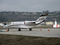 N245SP @ CMA - 2000 Cessna 525A CITATION CJ2, two Williams FJ 44-2C Turbofans flat rated at 2,400 lb st each. pod-mounted. CMA's 115.8 VOR/DME antenna on-field in right background. - by Doug Robertson