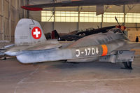 J-1704 @ EGWC - De Havilland (F+W Emmen) DH-112 Venom FB.54, c/n: 874