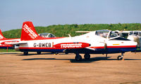 G-BWEB @ EGSX - BAC Jet Provost T.5A [EEP/JP/1044] North Weald~G 05/05/1996 - by Ray Barber