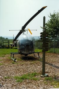 51-14077 @ TEB - 1951 Bell OH-13E Sioux Helicopter on display at Teterboro Airport, Teterboro, NJ - by scotch-canadian