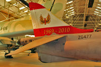 ZG477 @ EGWC - Tail motif on 1990 British Aerospace Harrier GR.9A, c/n: P67