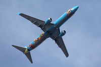 N318AS @ DFW - Photographed from my back yard - Frontier Airlines on approach to DFW Airport