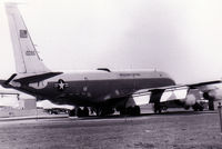 61-0285 @ MHZ - EC-135H Stratotanker Silk Purse Command Post of 10th Airborne Command and Control Squadron at RAF Mildenhall in February 1976. - by Peter Nicholson