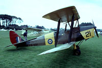 G-AYUX @ EGTH - De Havilland DH.82A Tiger Moth [86560] Old Warden~G 11/07/1982. Image taken from a slide. - by Ray Barber